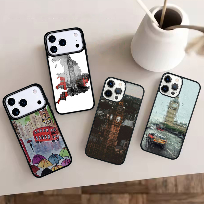 Phone Cases London - Londra Kırmızı Otobüs Big Ben Silikon