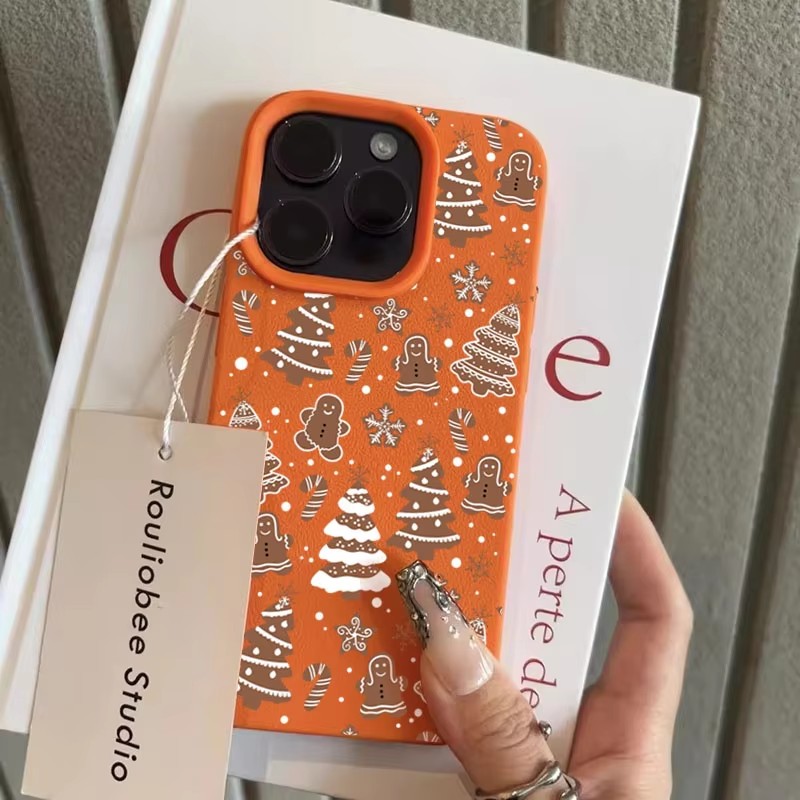 Phone Cases Xr Iphone - Karikatür Noel Ağacı Kar Tanesi Desenli