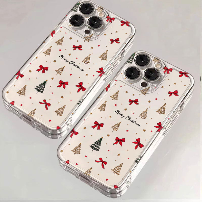 Phone Cases Xr Iphone - Kırmızı Kurdeleli, Şeffaf, Darbeye Dayanıklı iPhone