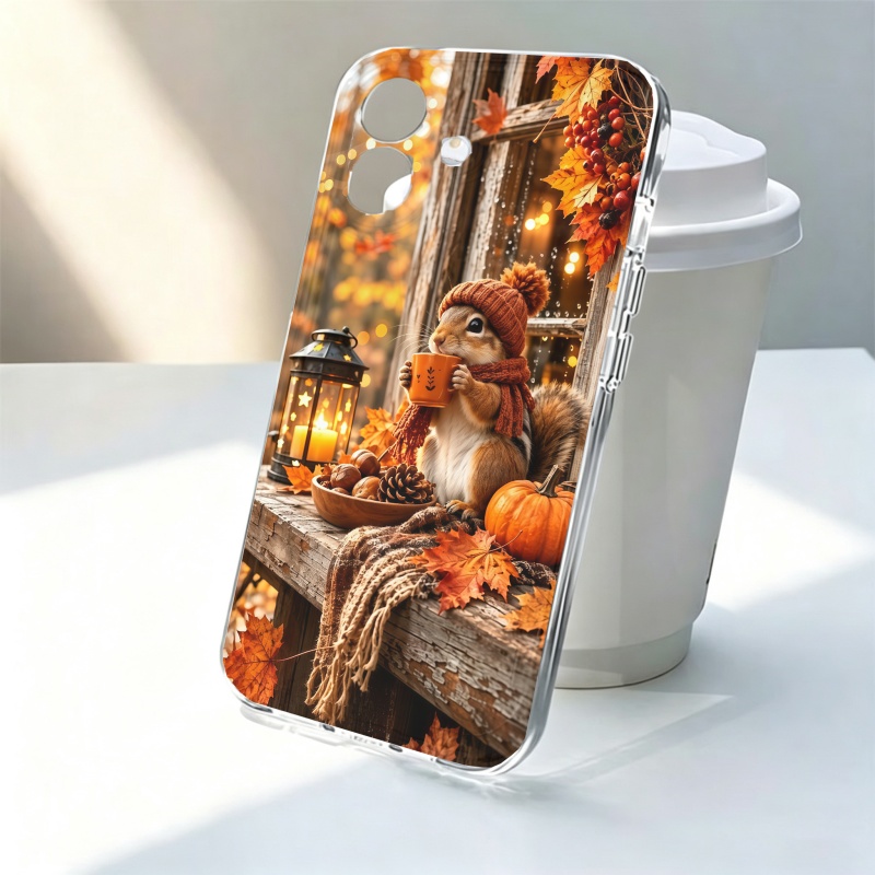 Phone Cases Iphone 13 - Çizgi Film Hayvanı Sincap Silikon Telefon