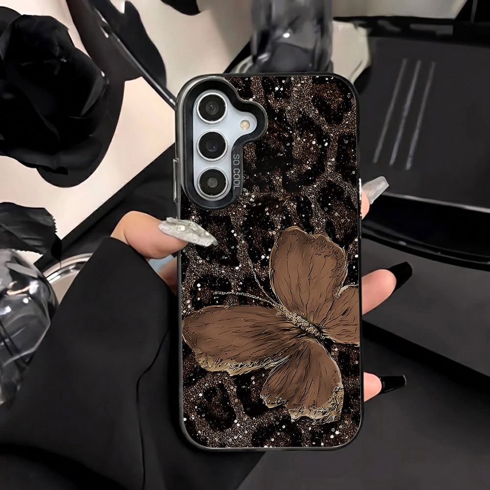 Phone Cases Galaxy A16 5G - Sert IMD Leopar Desenli Kılıf Samsung