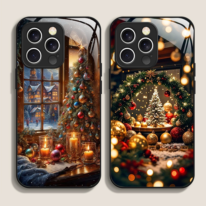 Phone Cases Iphone 13 - Noel Ağacı Hediyesi Karlı Kasaba Manzarası